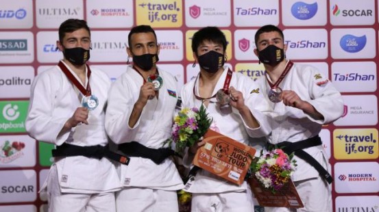 Azərbaycan cüdoçuları Bakıdakı ”Böyük dəbilqə”nin ilk günündə 3 medal qazandılar