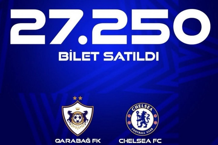 “Qarabağ” - “Çelsi” matçına 27250 bilet satıldı