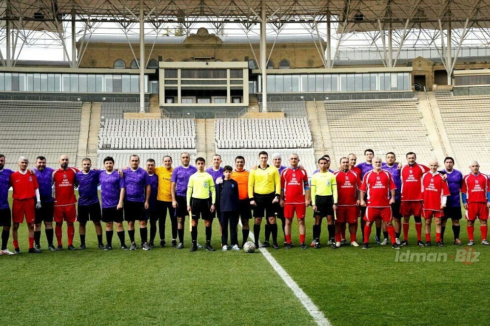 Tofiq Bəhramovun 100 illiyi münasibətilə yubiley matçı futbol veteranlarının qələbəsi ilə bitib