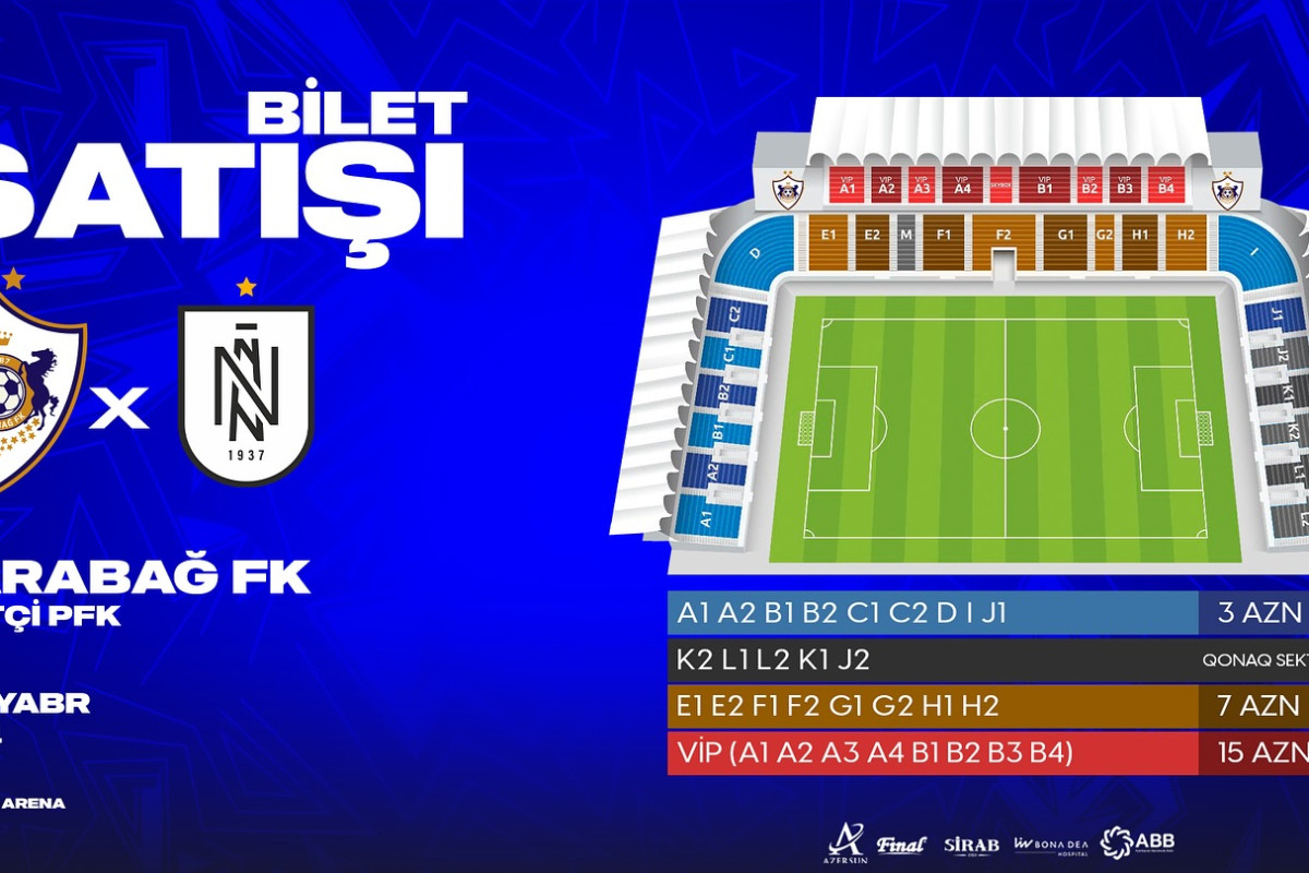 "Qarabağ" - "Neftçi" matçının biletləri satışa çıxır