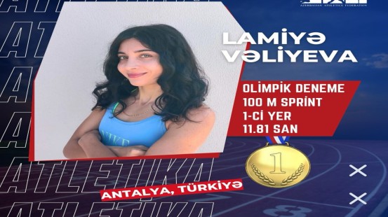 Lamiyə Vəliyeva Türkiyədə 1-ci oldu