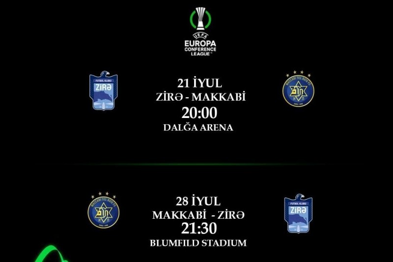 “Zirə”nin “Makkabi” ilə oyunlarının vaxtı açıqlandı