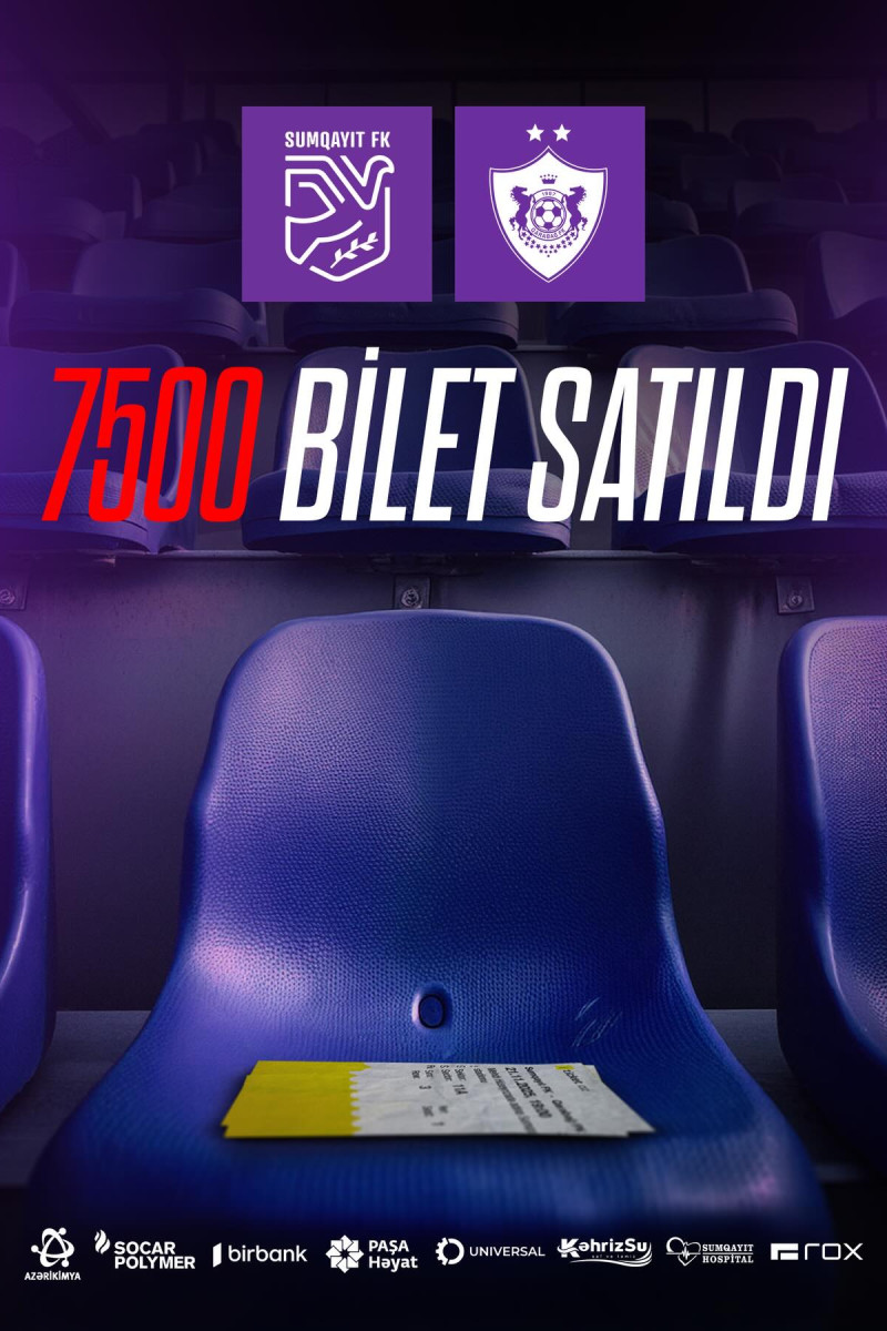 “Sumqayıt” - “Qarabağ” oyununun biletlərinin çoxu satılıb