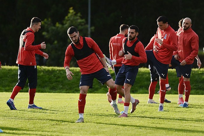 Millimiz Reykyavikdə məşqə çıxdı