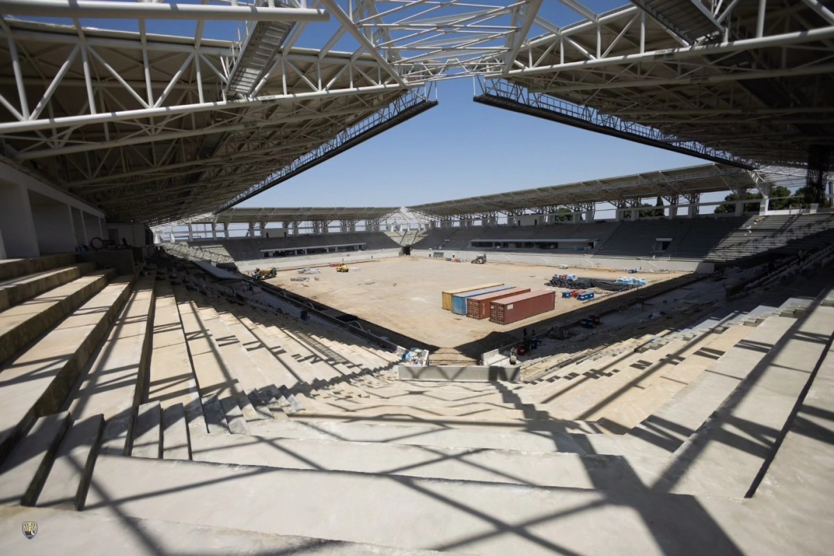 Gəncə şəhər stadionunun inşası davam edir