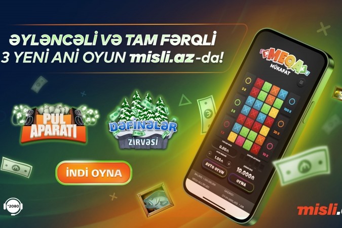 Əyləncəli və tam fərqli 3 yeni virtual oyun indi Misli.az-da