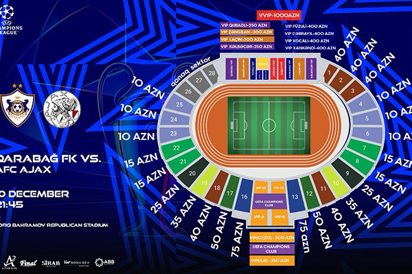 "Qarabağ" - "Ayaks" matçına biletlər tükənir