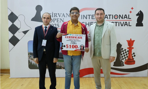 "Shirvan Open 2025" beynəlxalq şahmat festivalının qalibləri müəyyənləşib