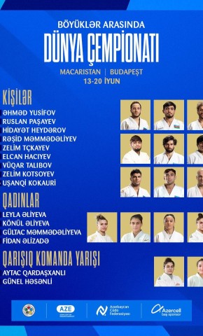Dünya çempionatına yollanacaq cüdo millisinin heyəti açıqlandı