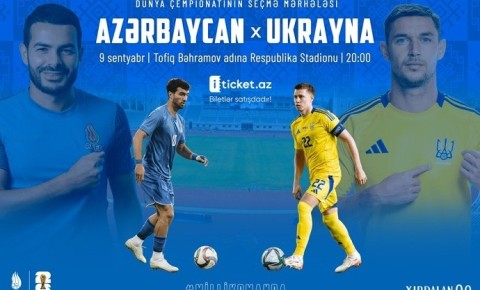 Millimizin Ukrayna oyununun biletləri 5 - 200 manat aralığında
