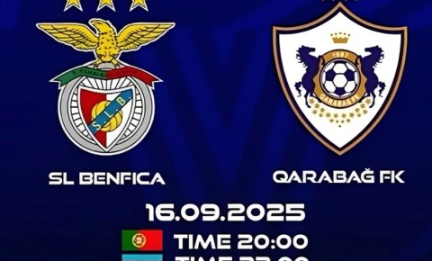 UEFA-dan "Benfika" - "Qarabağ" oyununun statistikası