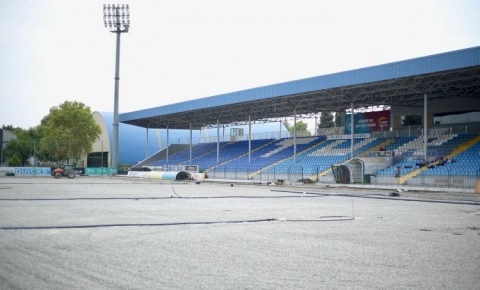 Tovuz şəhər stadionunda son durum - FOTOLAR