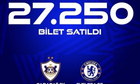 “Qarabağ” - “Çelsi” matçına 27250 bilet satıldı