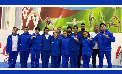 Gimnastlarımızdan Belarusda 7 medal