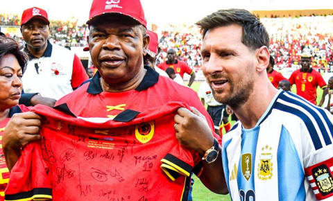 Messi Anqola prezidentindən xüsusi mükafat alıb