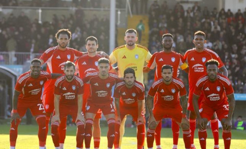 Tovuz stadionunun yenilənmiş meydançasında 3 qol - Video