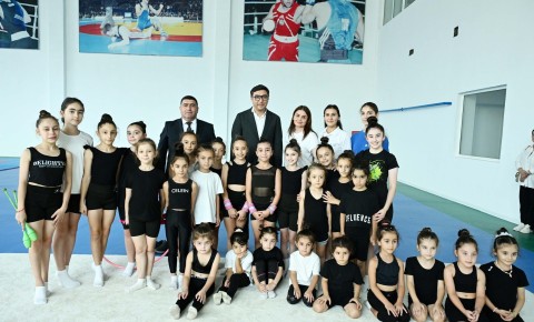 Fərid Qayıbov Zaqatala Olimpiya İdman Kompleksinə baxış keçirib
