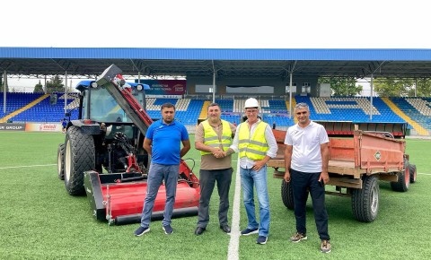 Tovuz stadionunun örtüyü dəyişdirilir