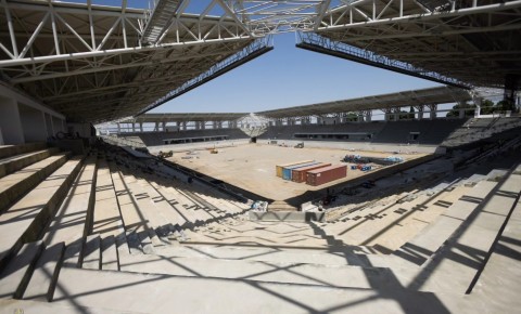 Gəncə şəhər stadionunun inşası davam edir