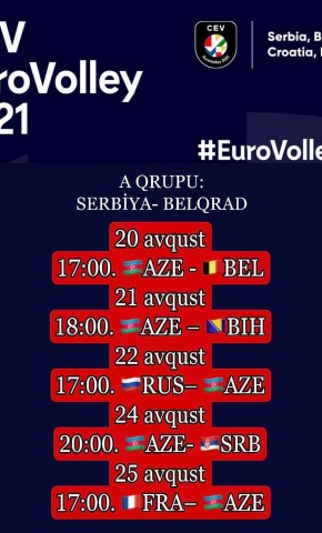 Avropa çempionatı: Millimizin oyunlarının təqvimi təsdiqləndi
