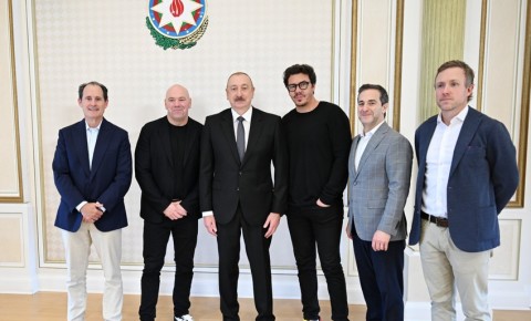 İlham Əliyev UFC-nin prezidentini qəbul edib