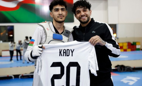 Kadi Borges Azərbaycan millisinin üzvləri ilə görüşdü