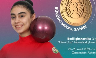 Azərbaycan gimnastı Qazaxıstanda mükafatçılar arasında