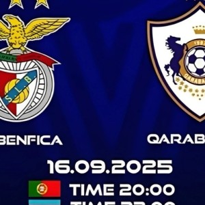 UEFA-dan "Benfika" - "Qarabağ" oyununun statistikası